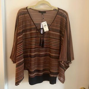 NWT Sanctuary L mesh multi color top.